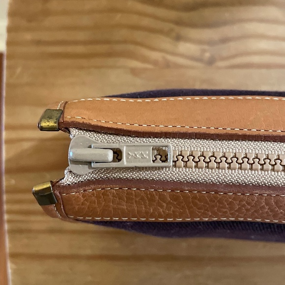 RARE Dark Brown Canvas Vintage Authentic Green Label Dooney & Bourke Bag - Picture 5 of 12